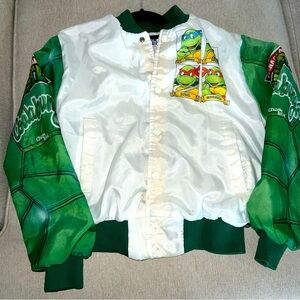 Vintage RARE 90s Chalk Line TMNT Ninja Turtles Jacket Youth Large Adult XSMALL